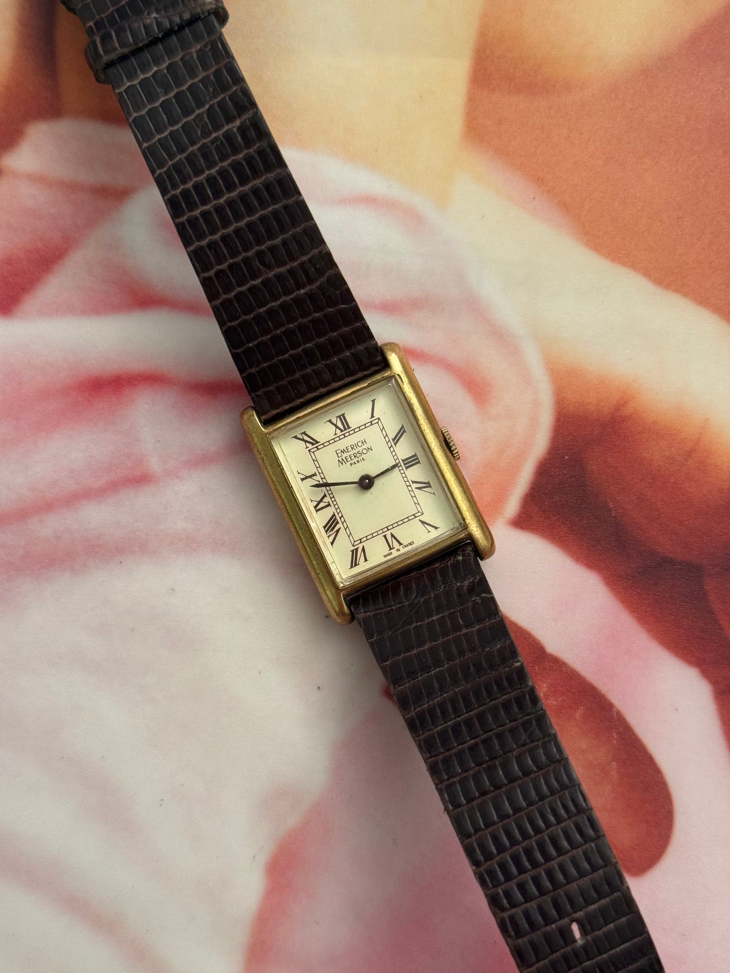vintage emerich meerson tank leather watch