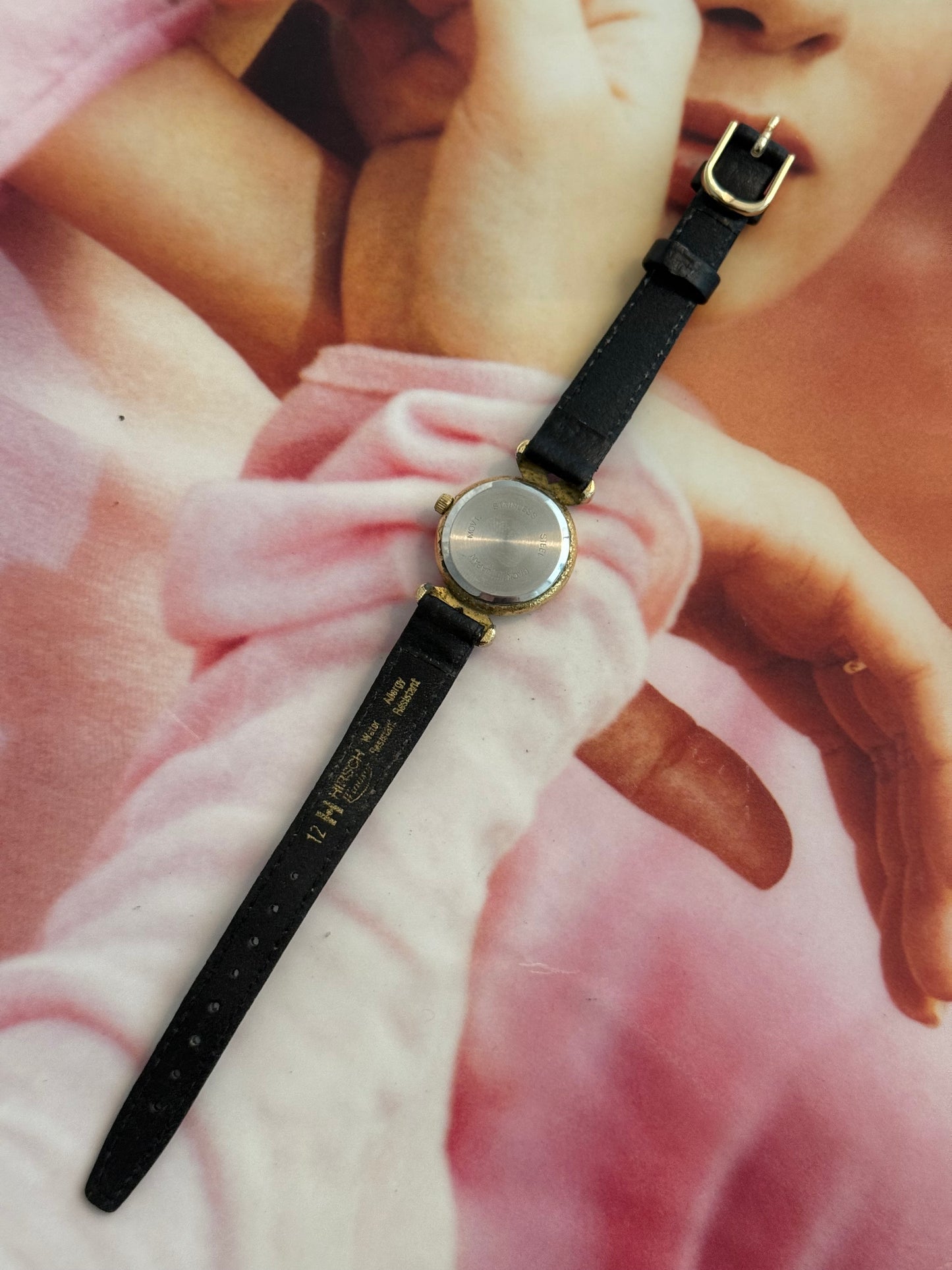 vintage opal leather watch