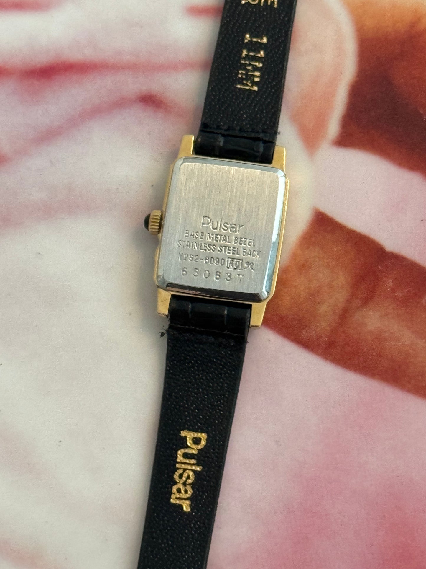 vintage pulsar tank leather watch