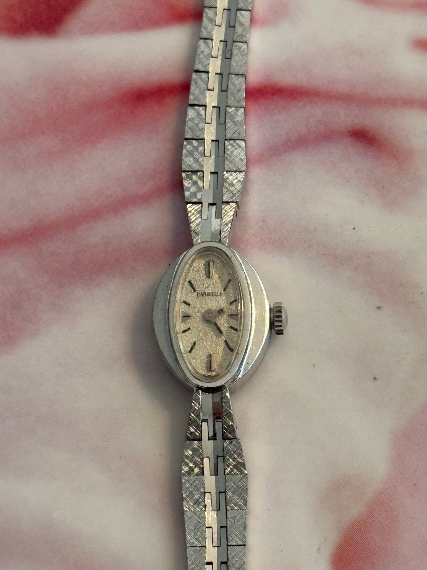 vintage caravelle silver watch