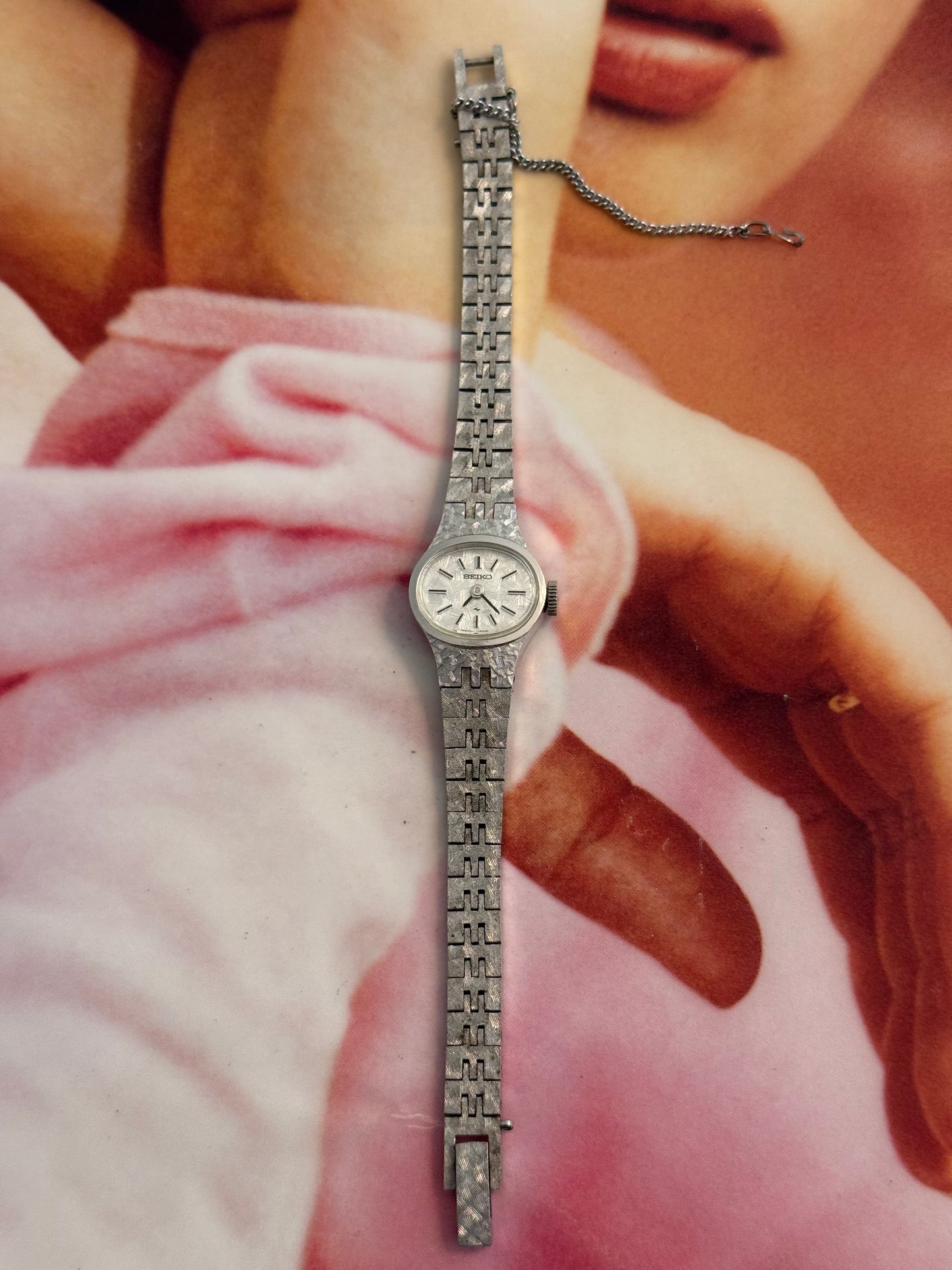 vintage seiko silver watch