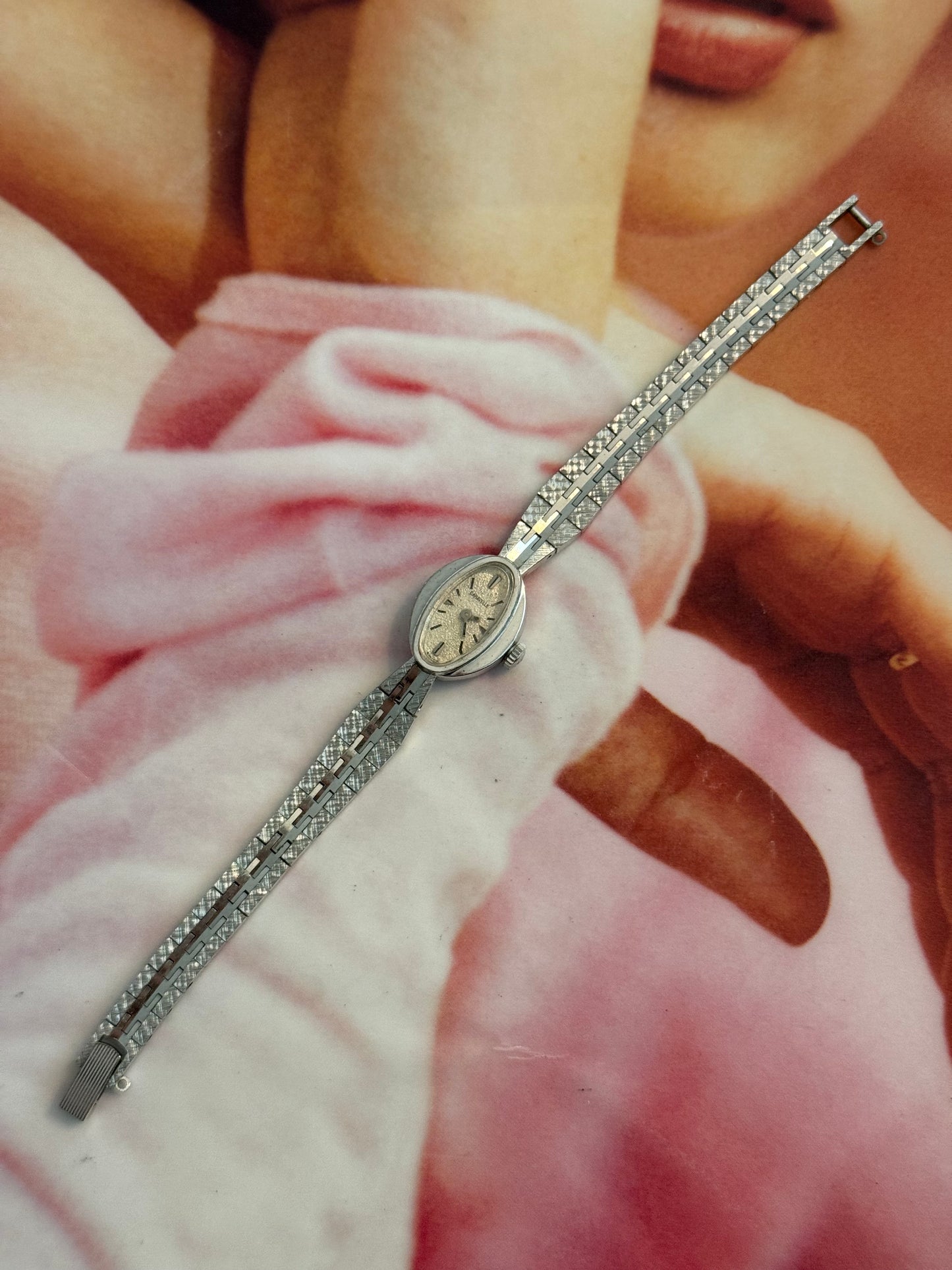 vintage caravelle silver watch