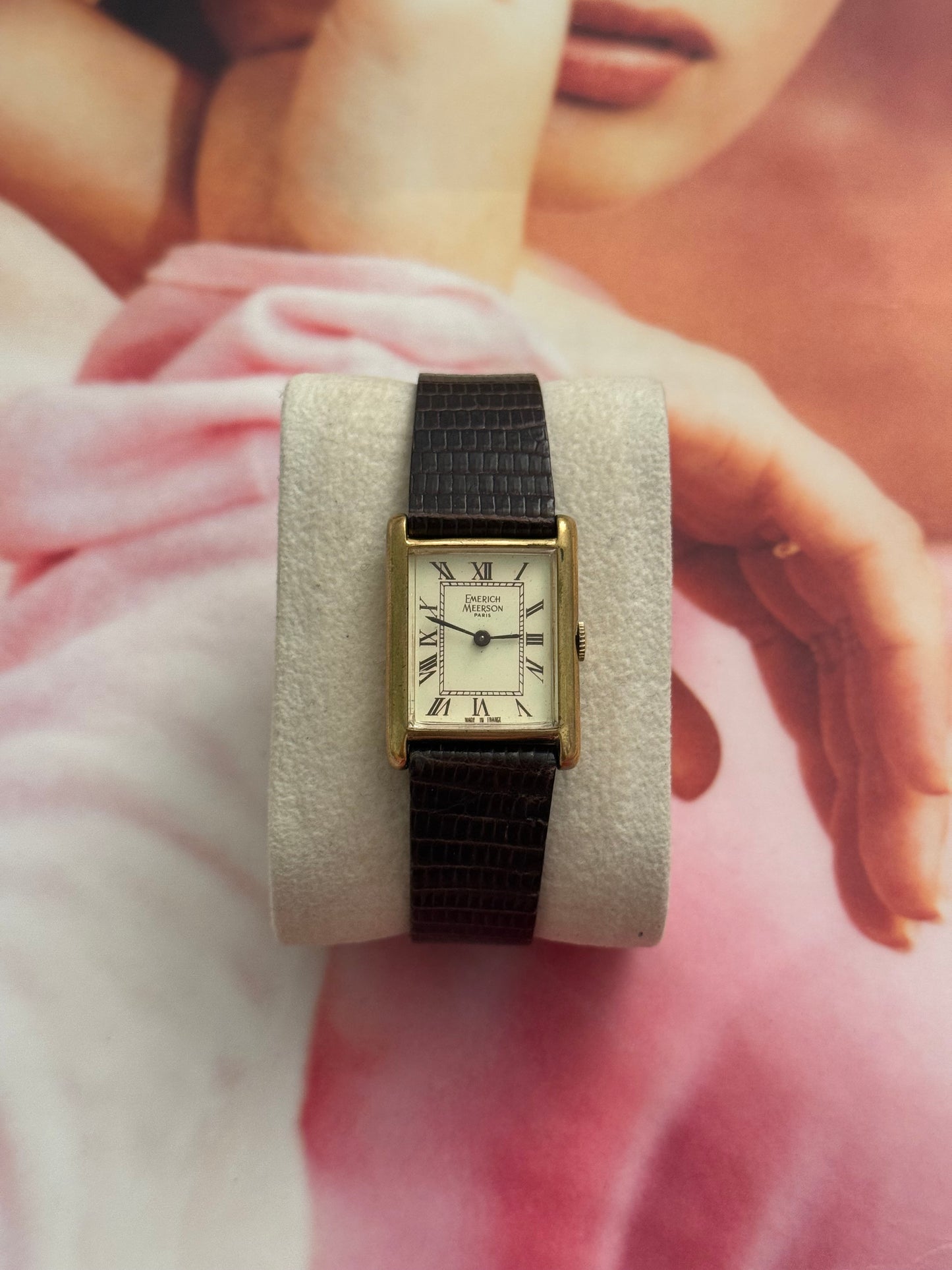 vintage emerich meerson tank leather watch