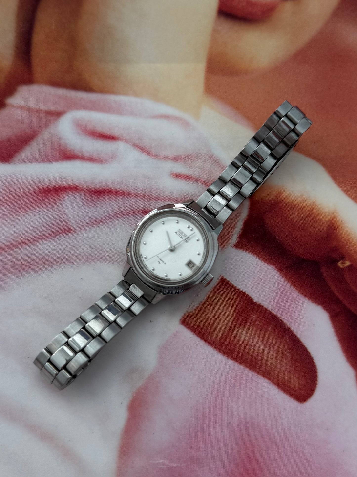 vintage seiko silver watch