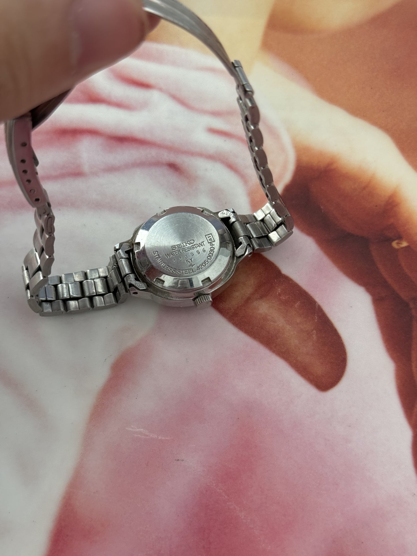 vintage seiko silver watch