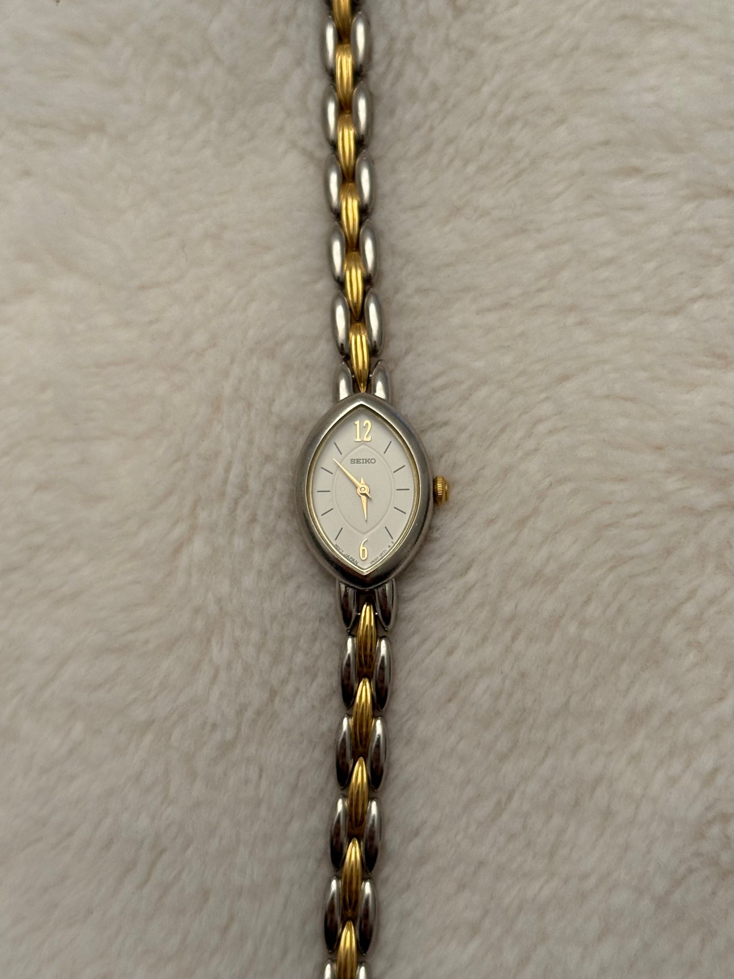 vintage seiko two tone watch