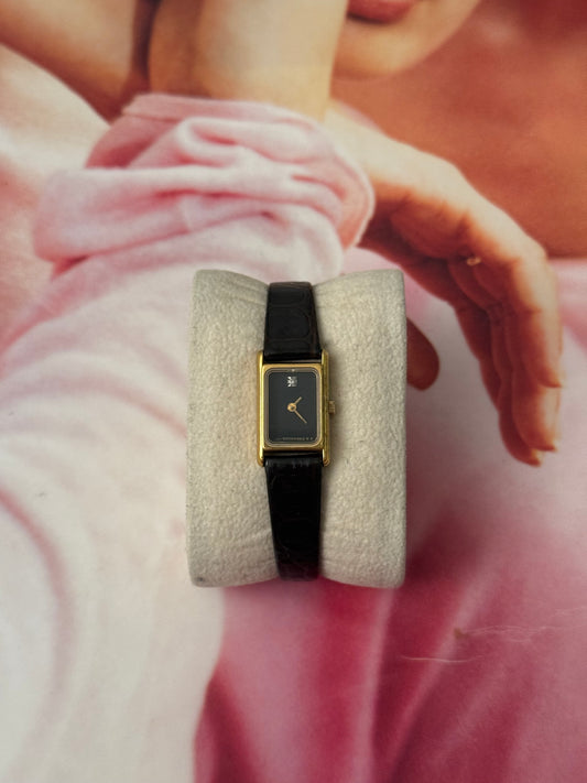 vintage wittnauer tank leather watch