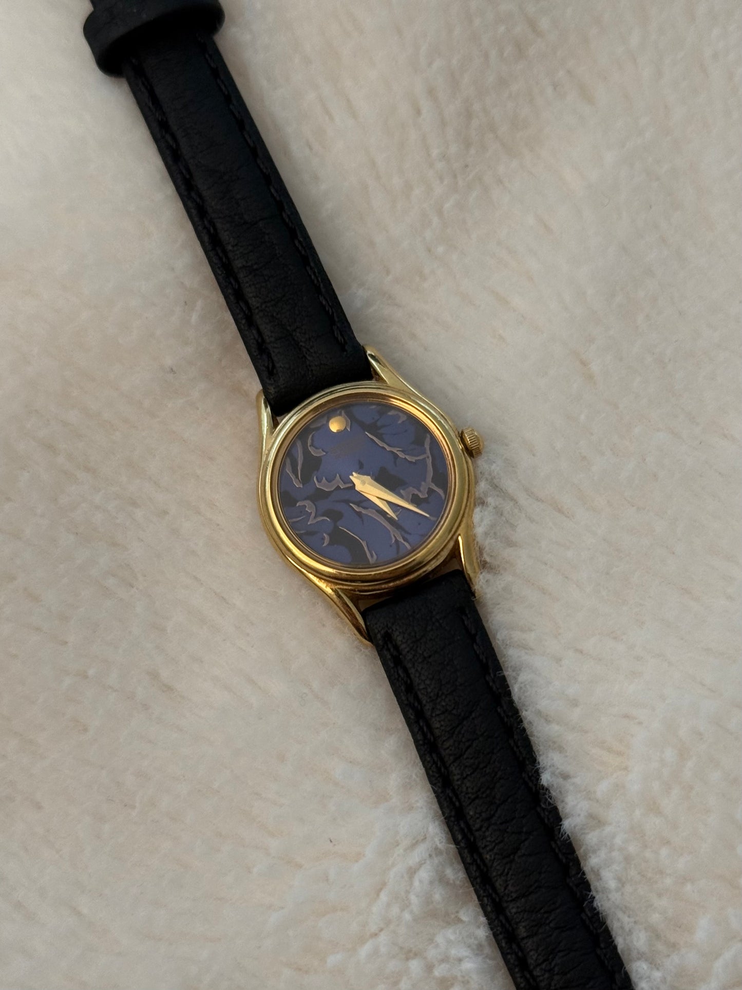 vintage seiko leather watch