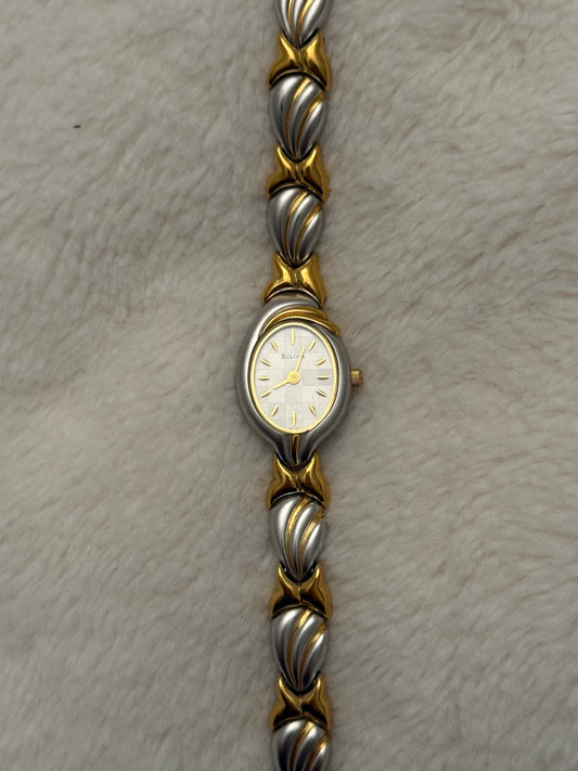 vintage bulova two tone watch