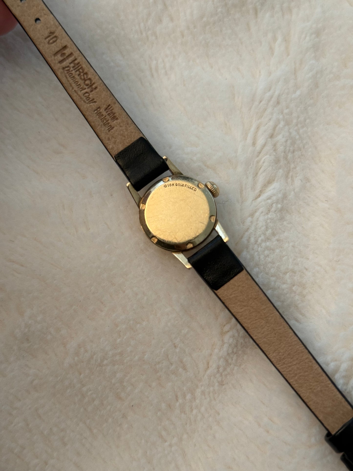 vintage longines leather watch