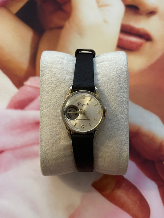 vintage Schiaparelli leather watch