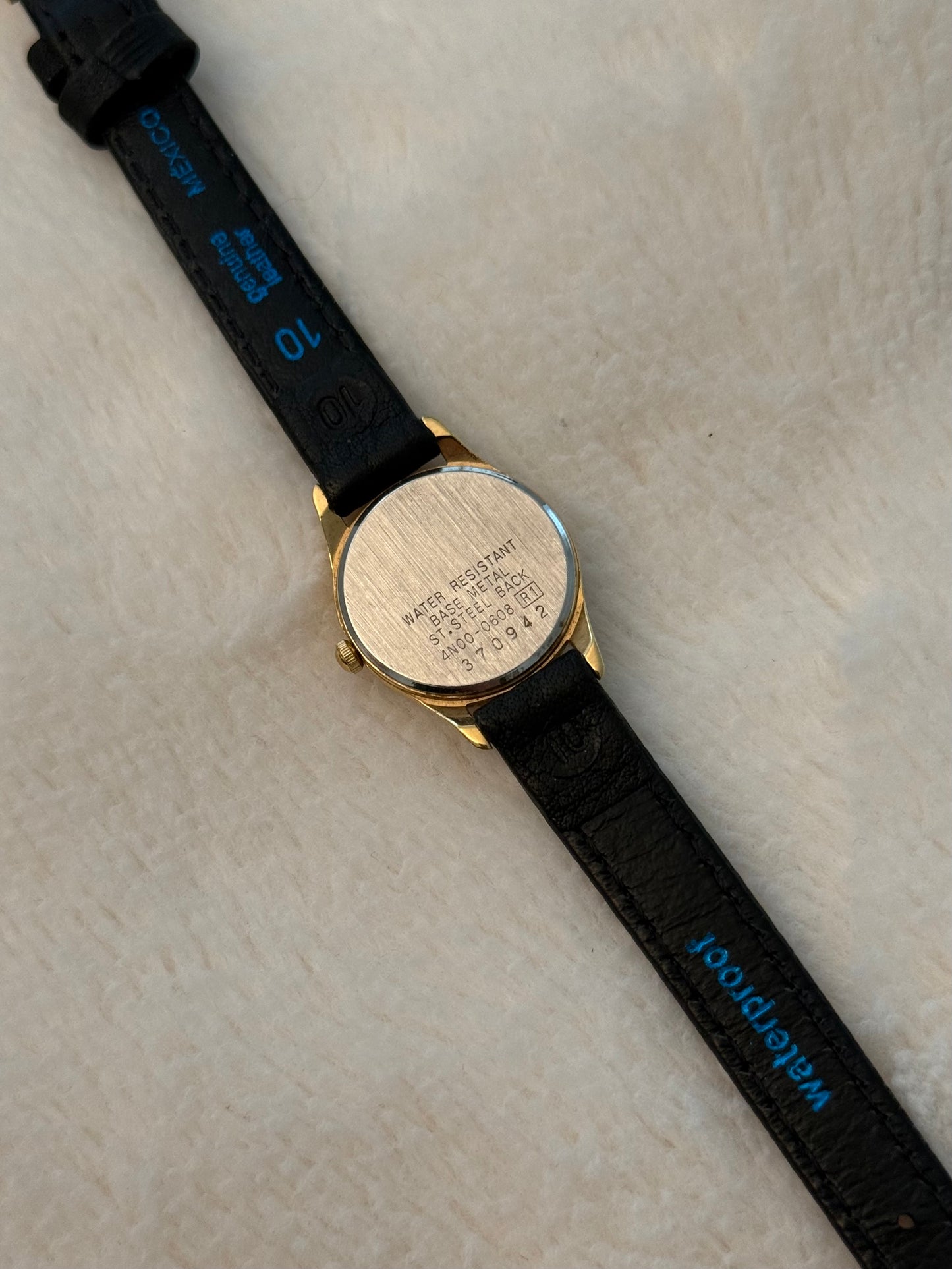 vintage seiko leather watch
