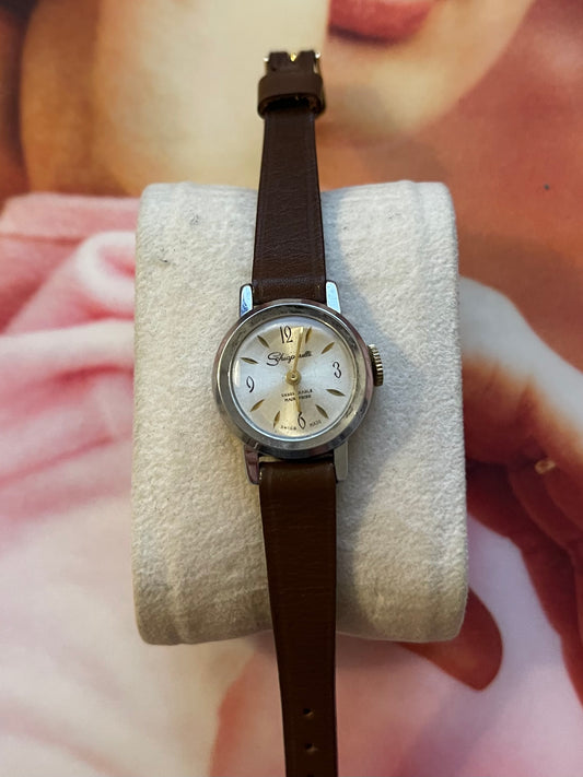 vintage Schiaparelli leather watch