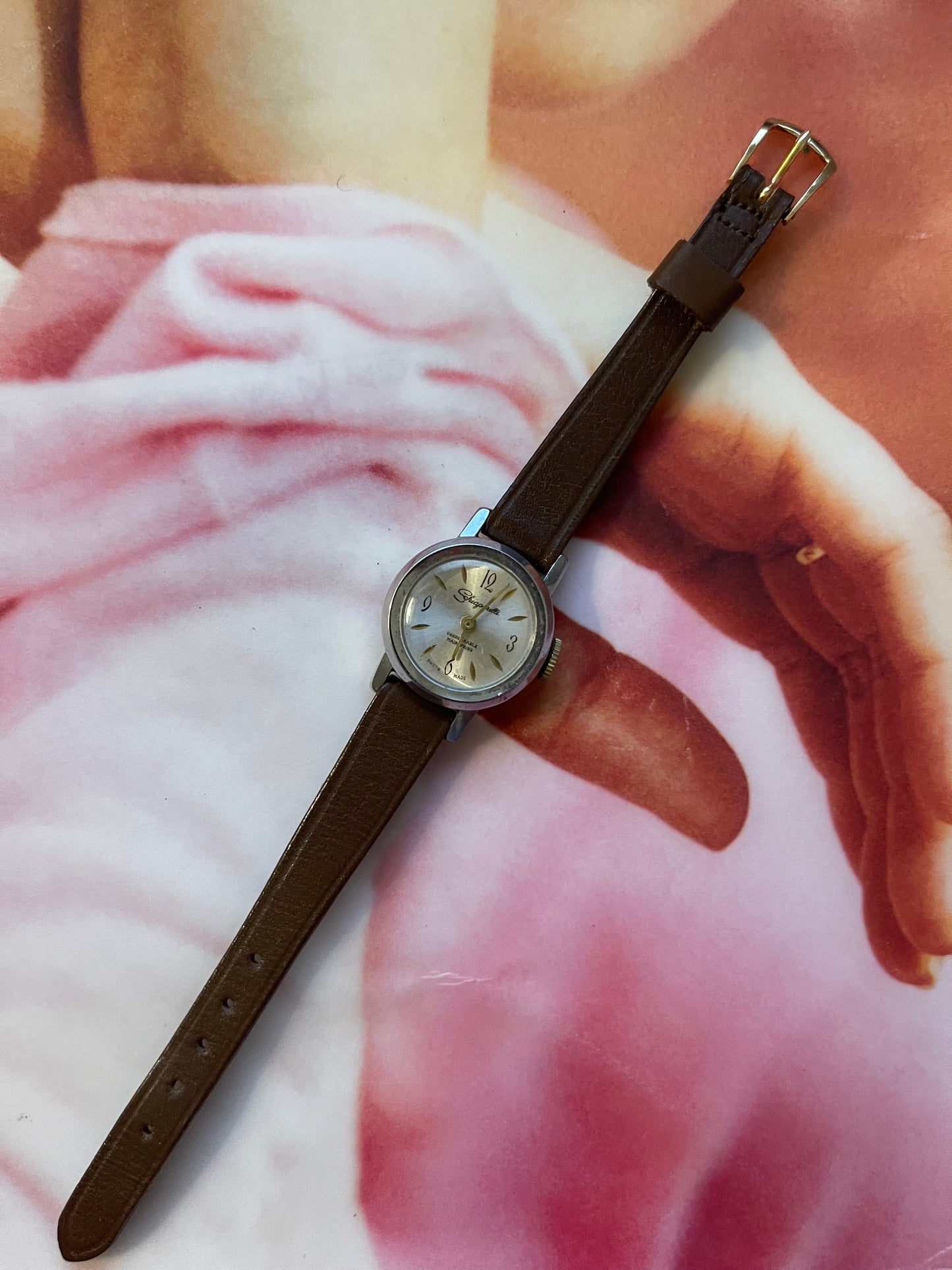 vintage Schiaparelli leather watch