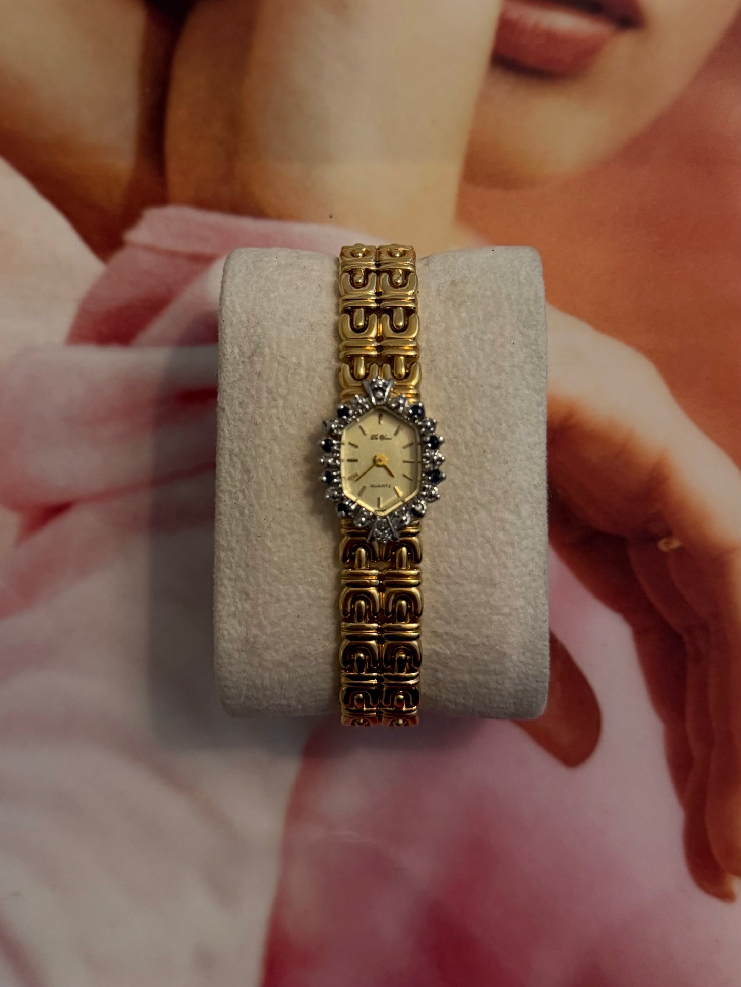 vintage da vinci gold gem watch