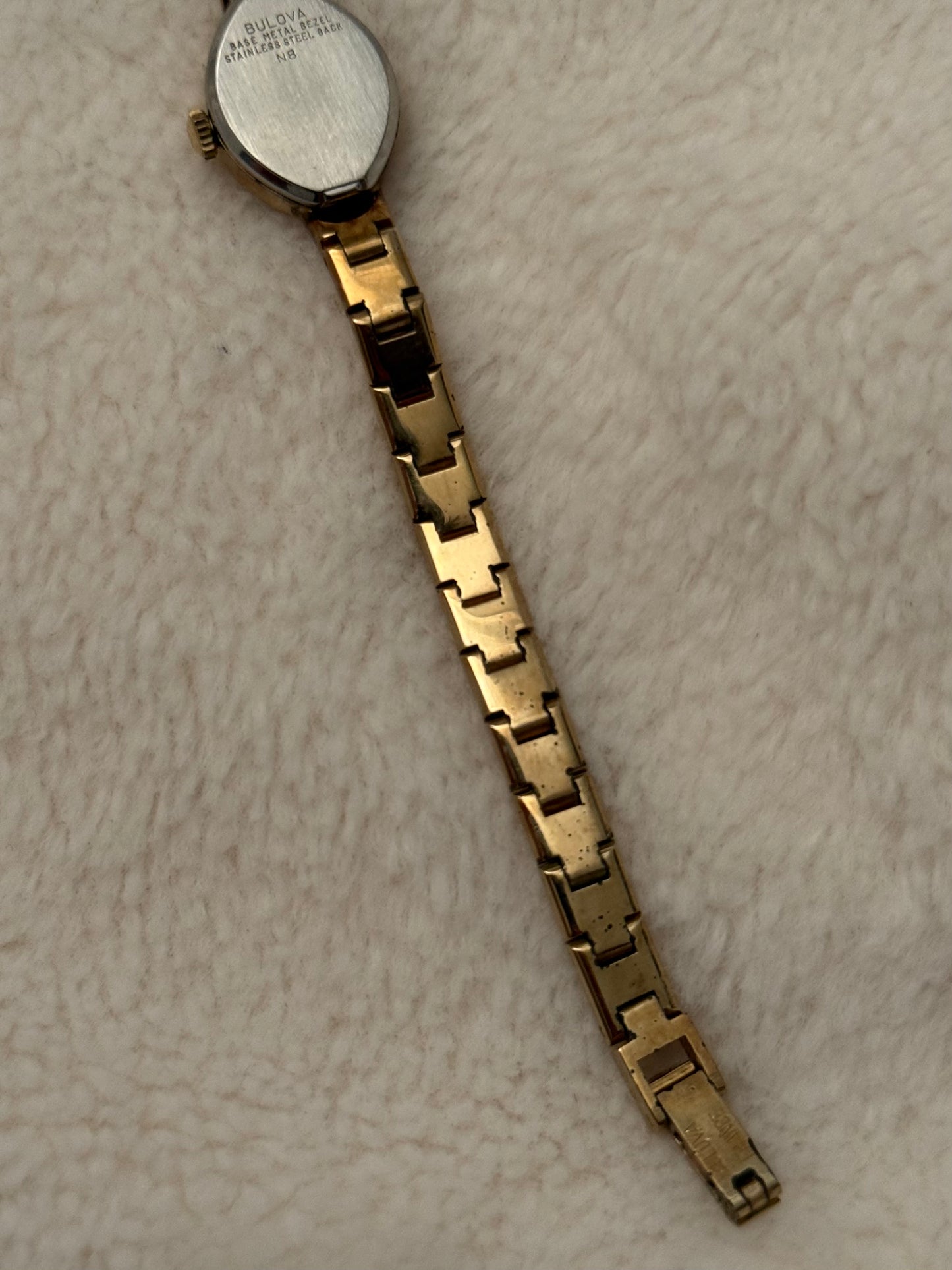 vintage 1978 dainty bulova gold watch