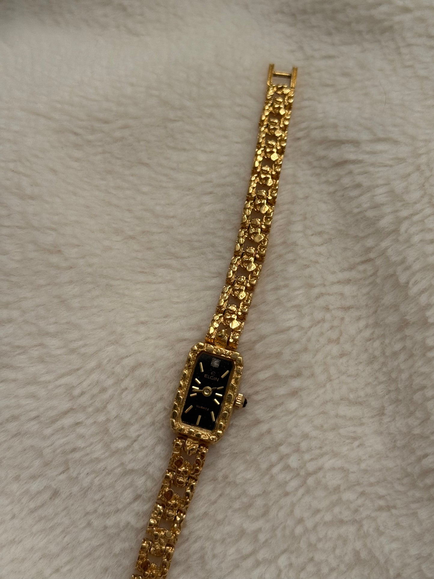 vintage elgin gold nugget watch