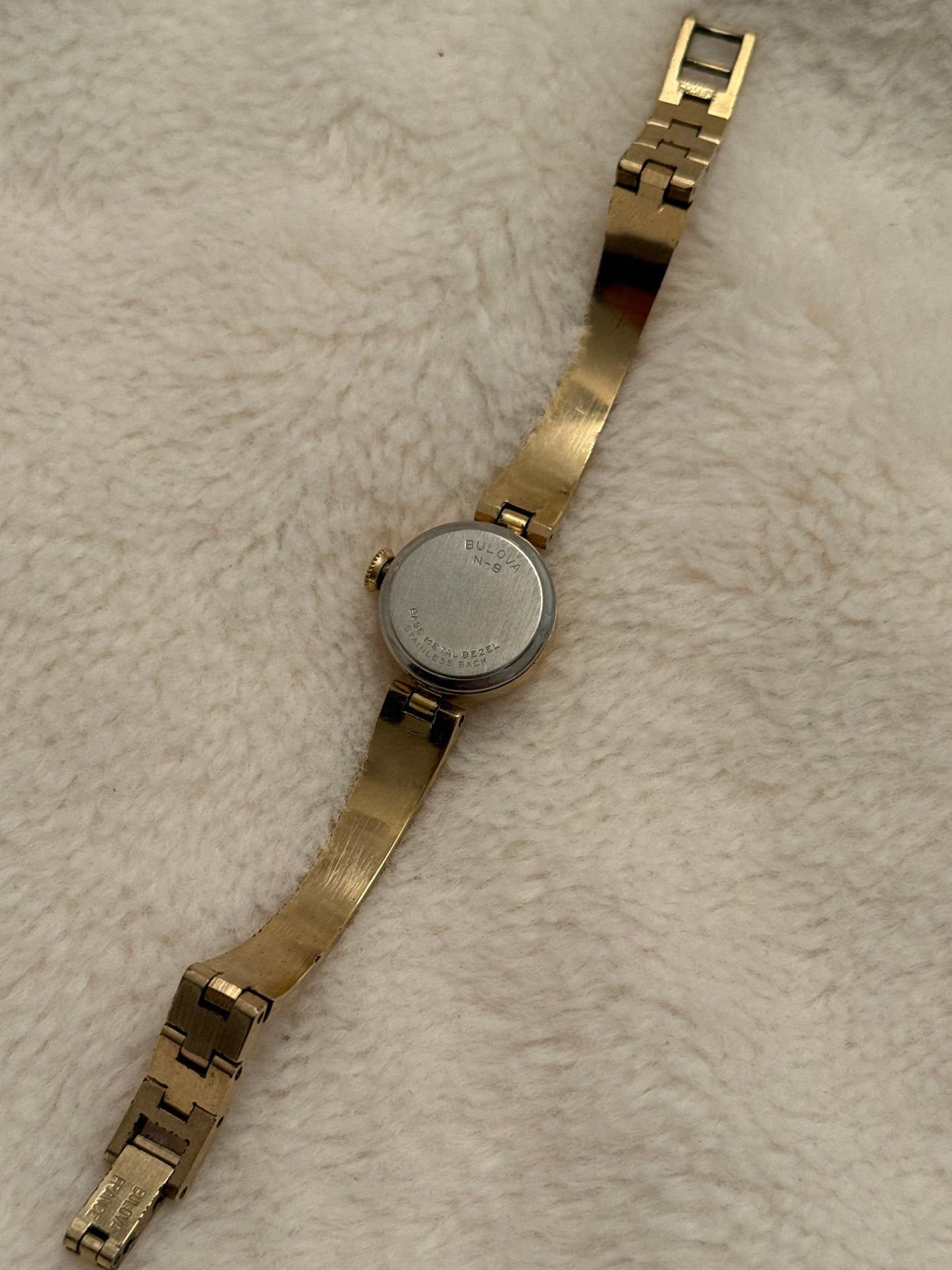 vintage 1979 dainty bulova gold watch