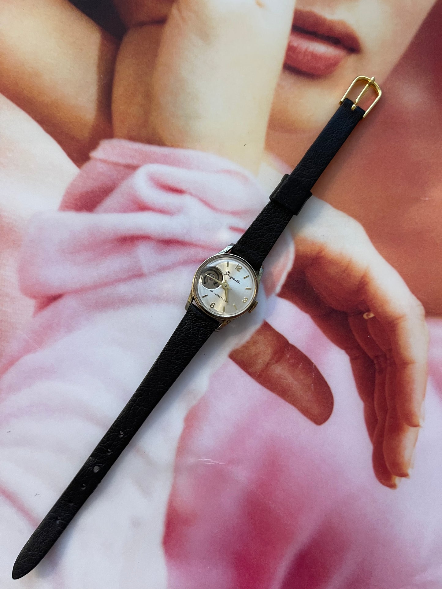 vintage Schiaparelli leather watch