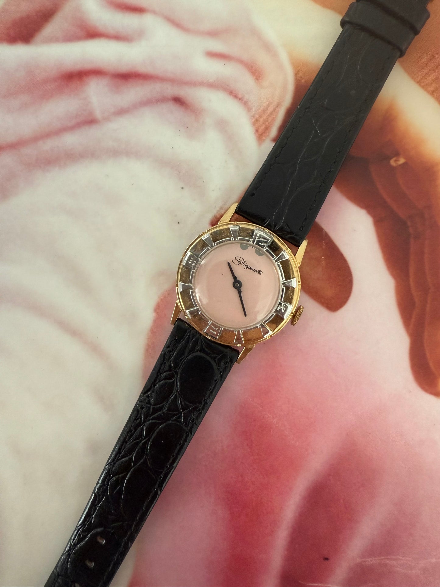 vintage Schiaparelli leather watch