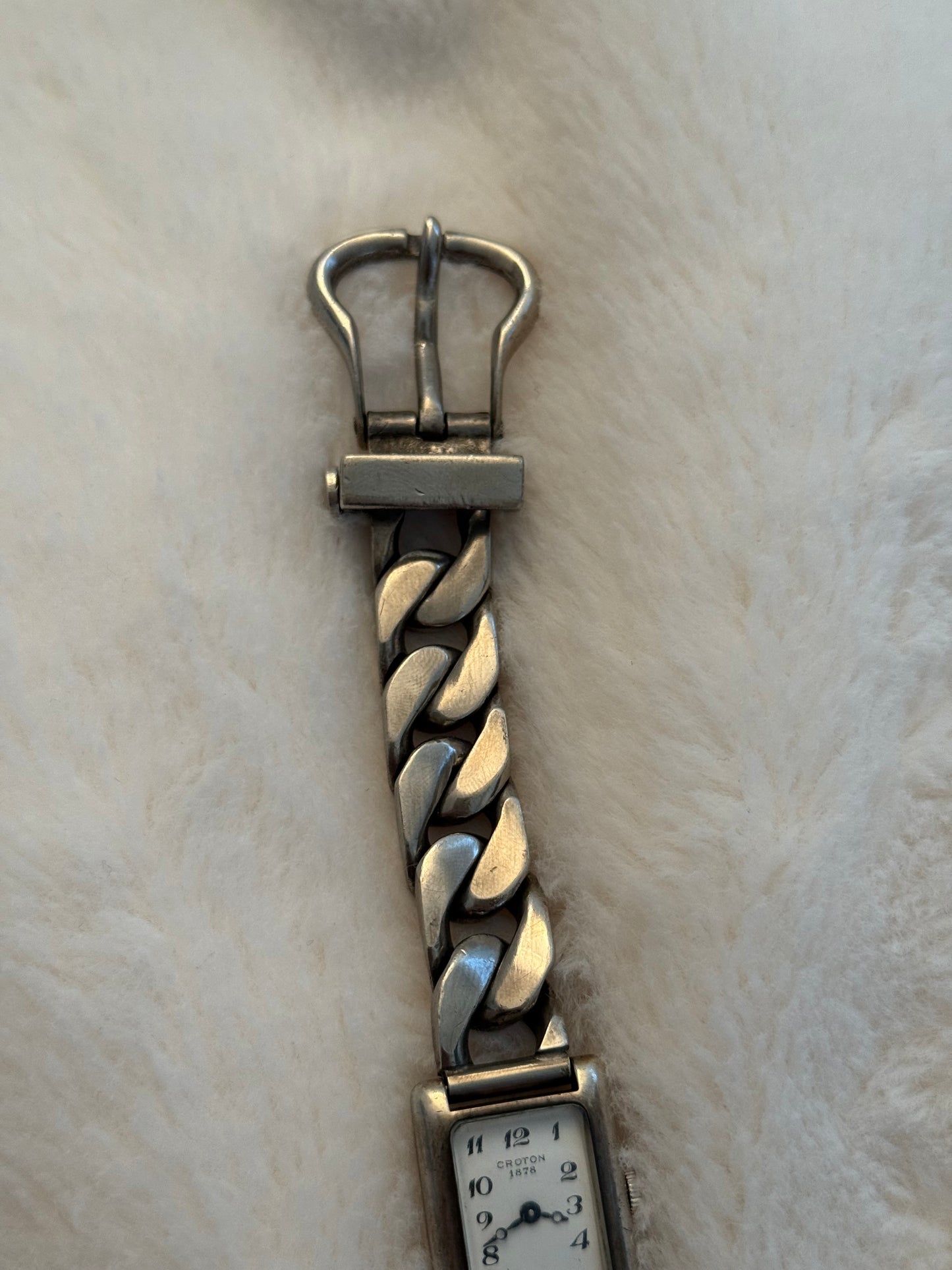 vintage solid silver croton watch