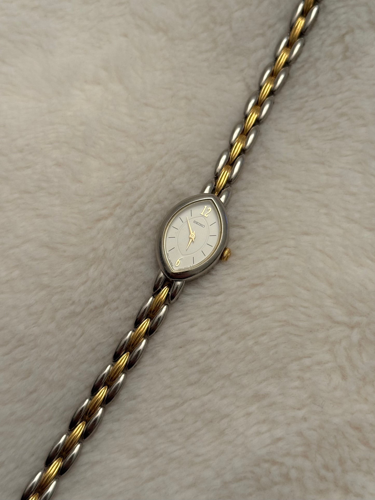 vintage seiko two tone watch