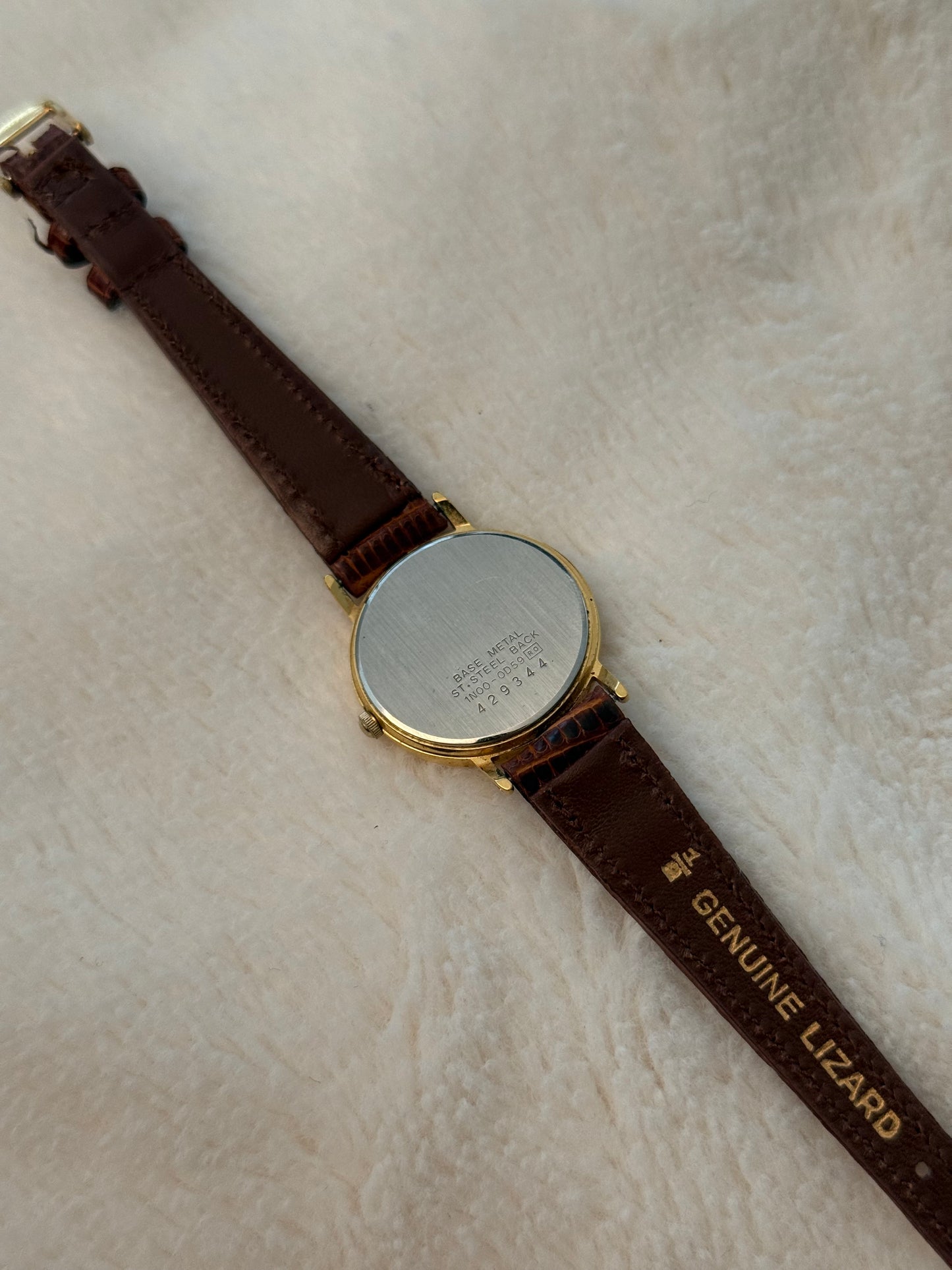 vintage seiko leather watch