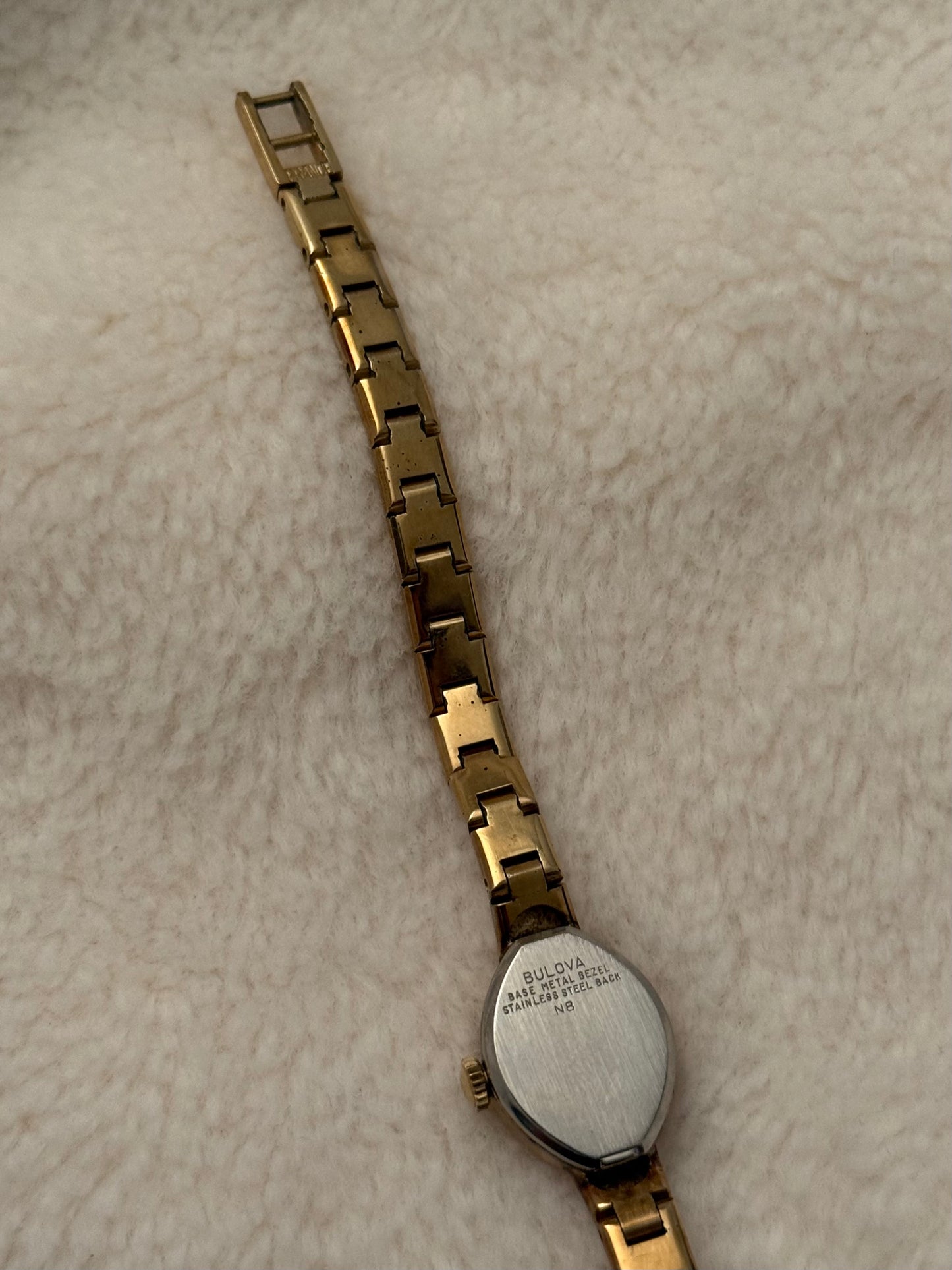 vintage 1978 dainty bulova gold watch