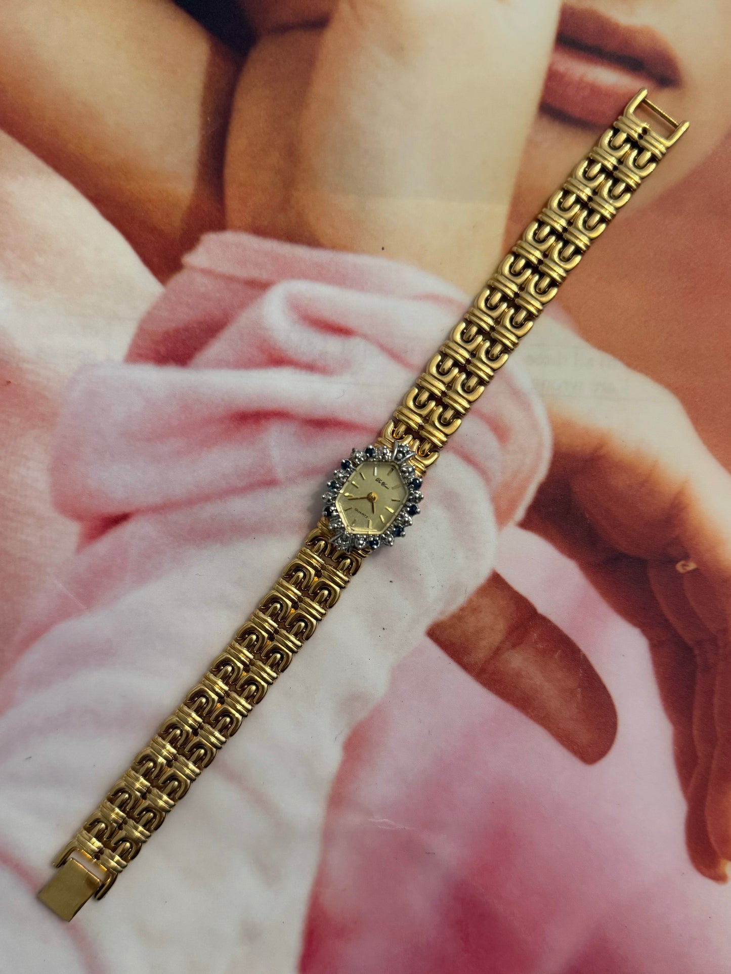 vintage da vinci gold gem watch