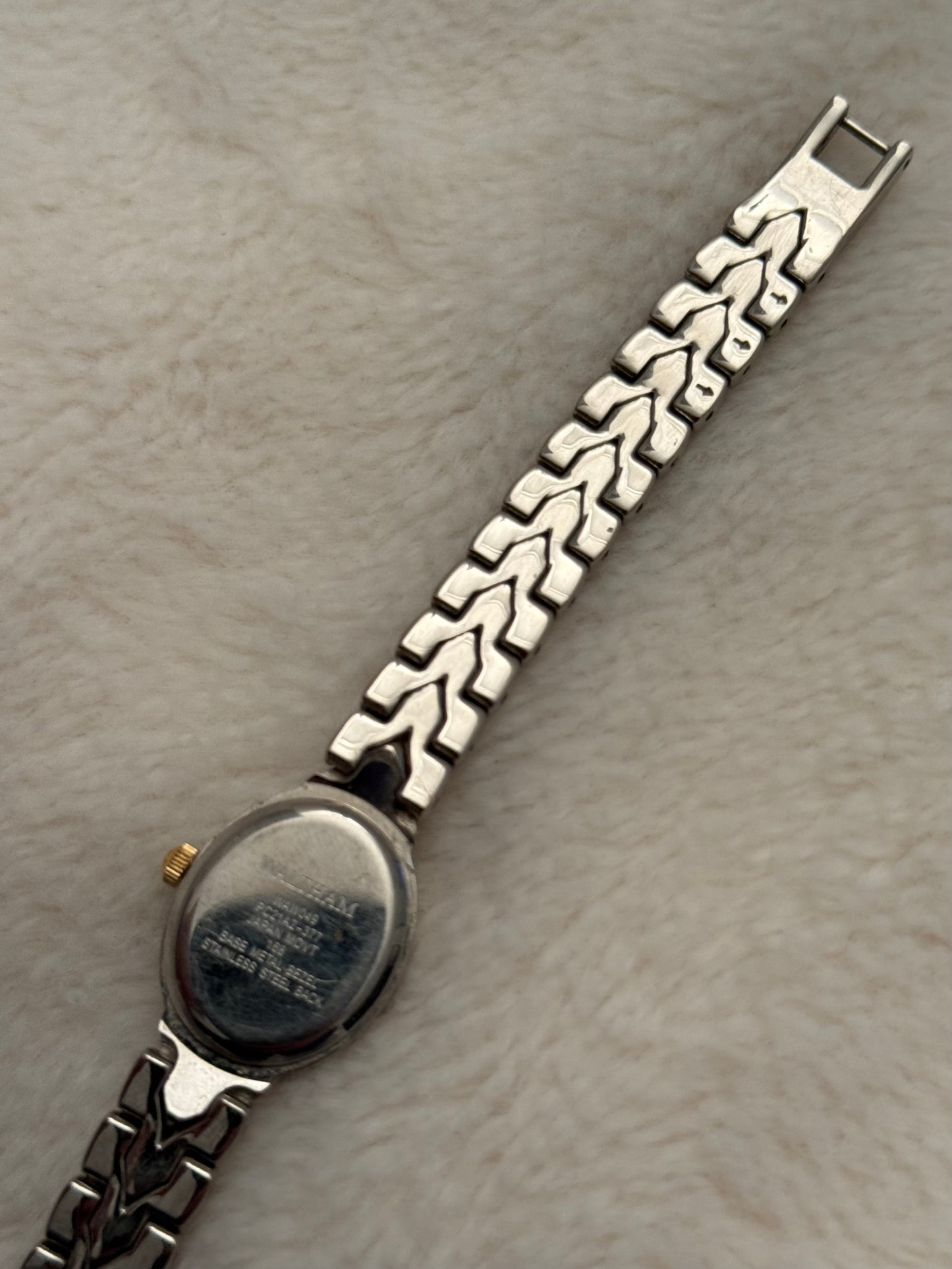 vintage waltham two tone watch