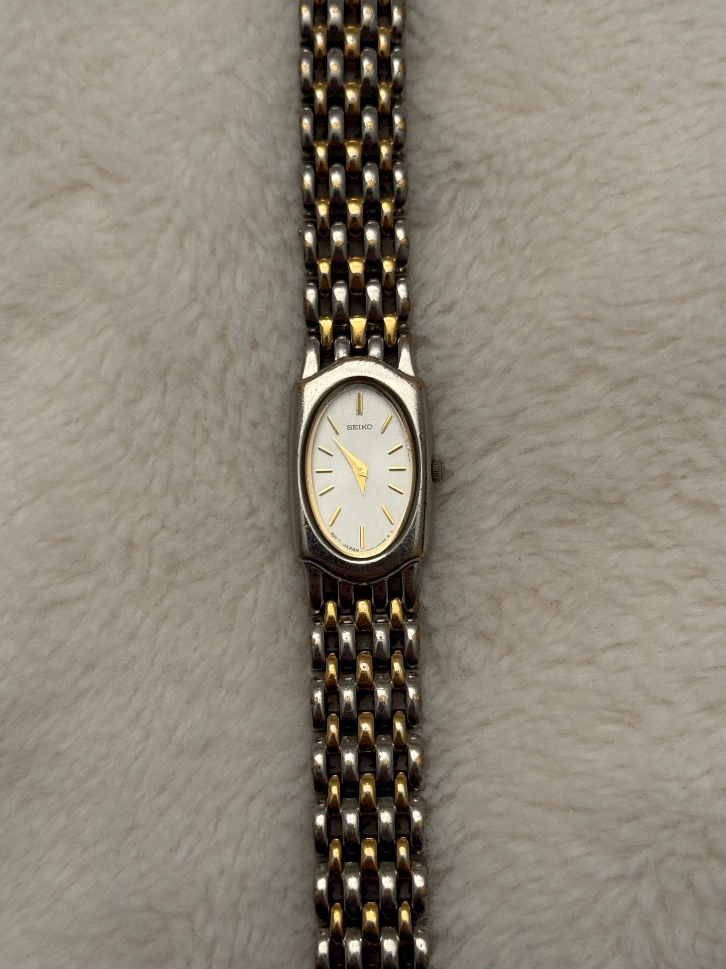 vintage seiko two tone watch