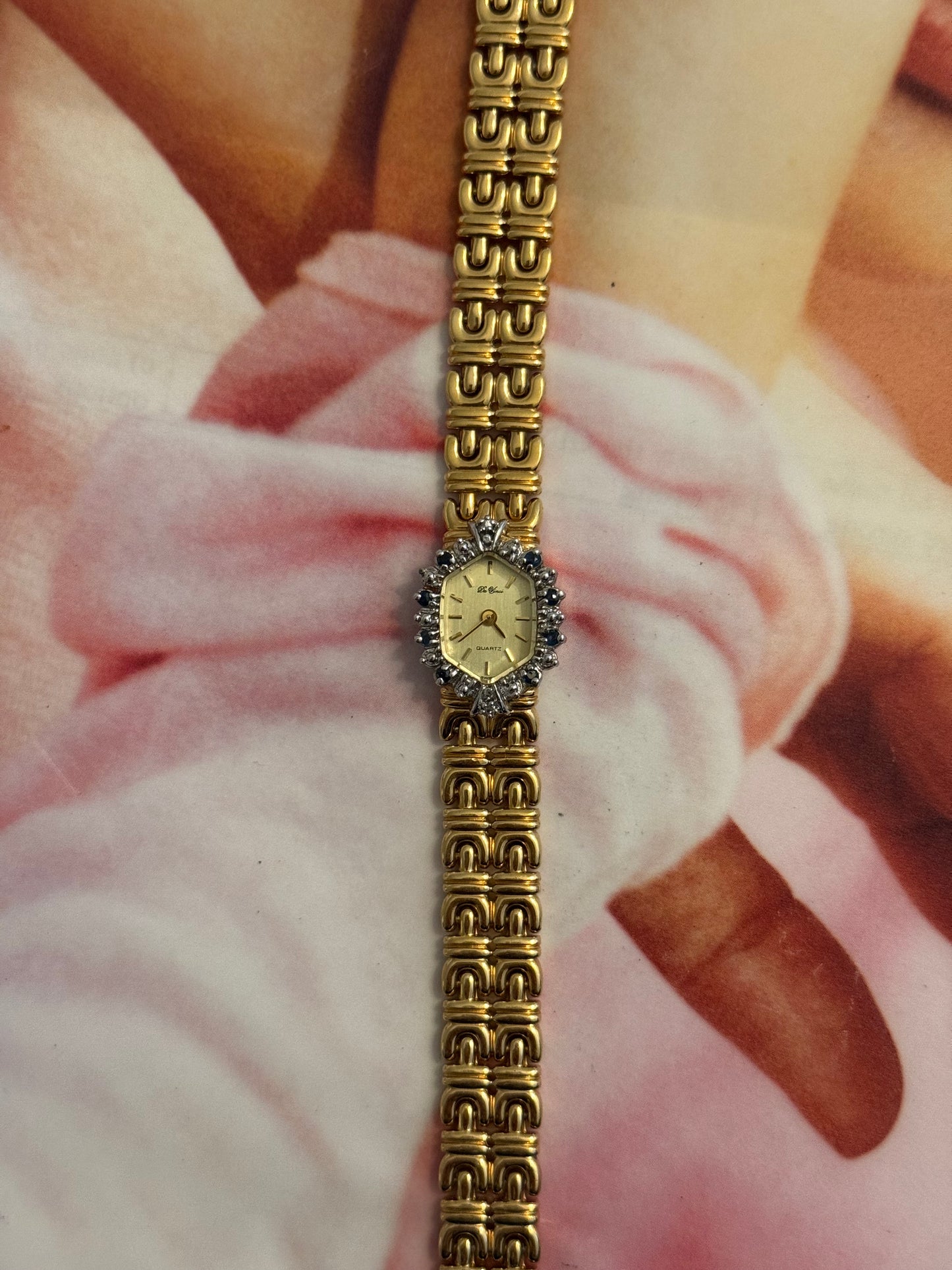 vintage da vinci gold gem watch