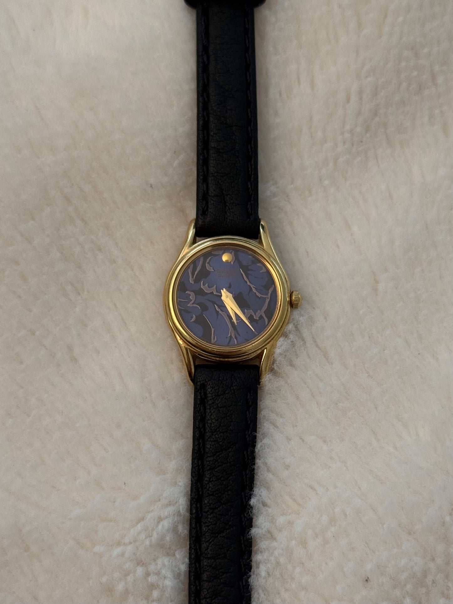 vintage seiko leather watch