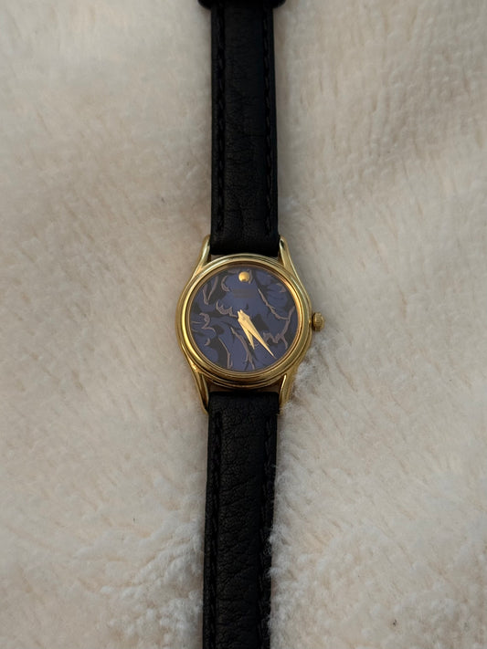 vintage seiko leather watch