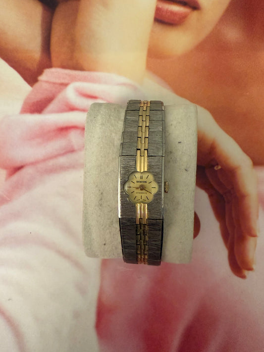 vintage kronotron two-tone watch