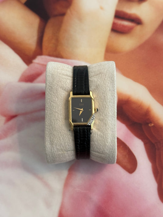 vintage pulsar tank leather watch