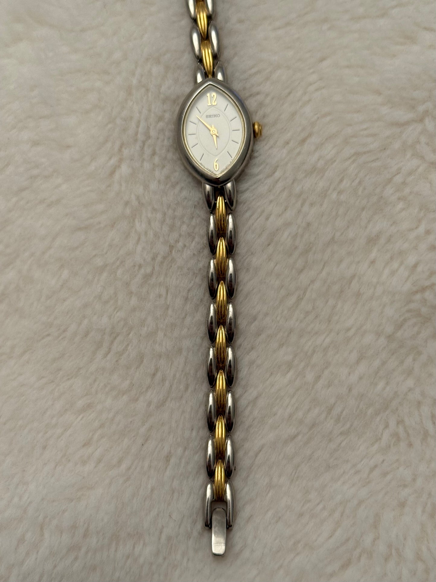 vintage seiko two tone watch