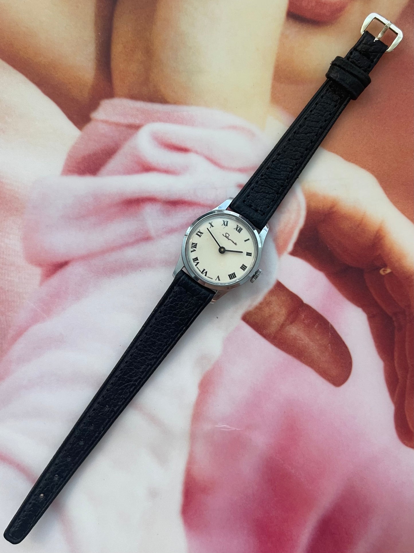 vintage Schiaparelli leather watch