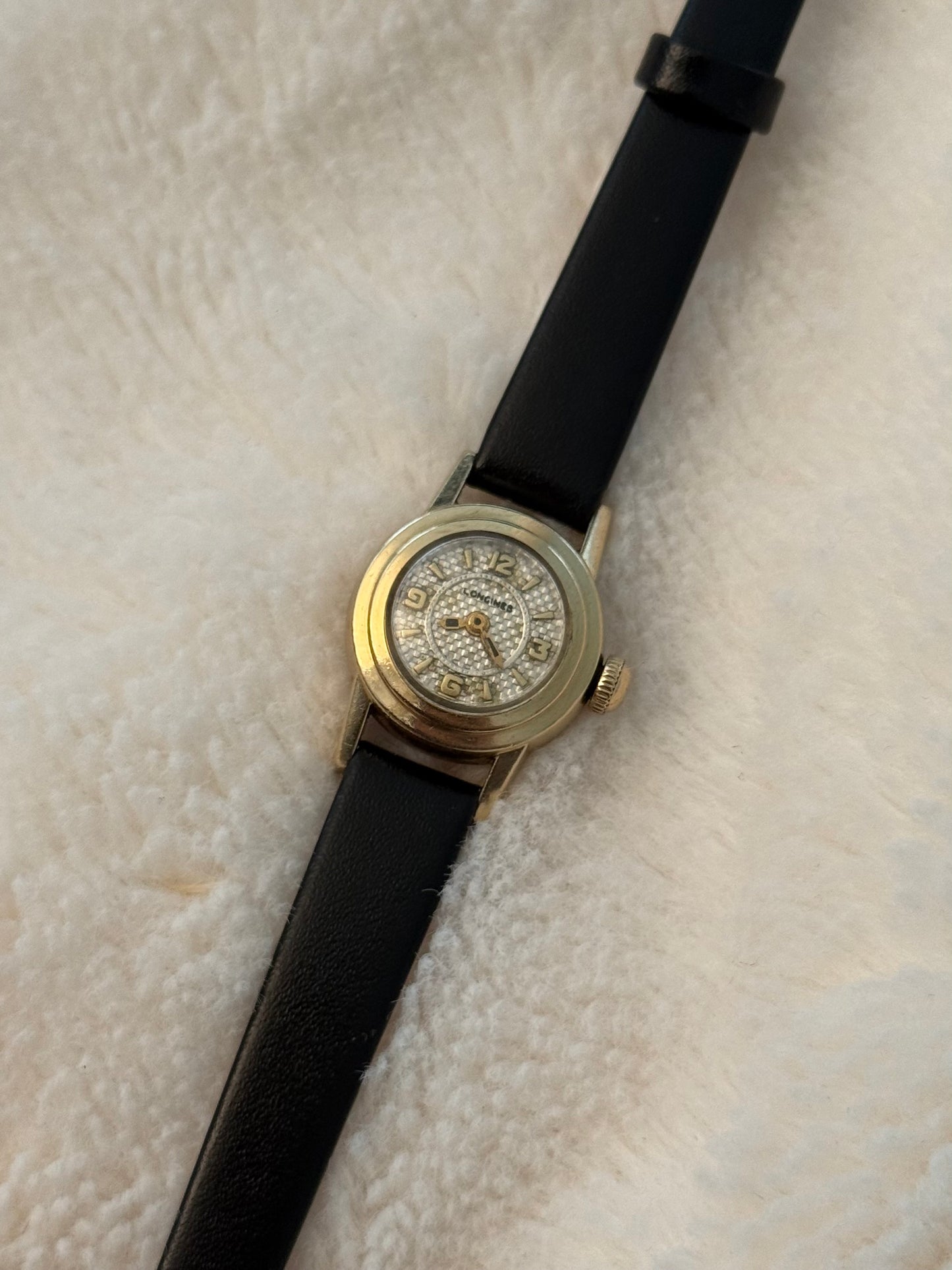 vintage longines leather watch