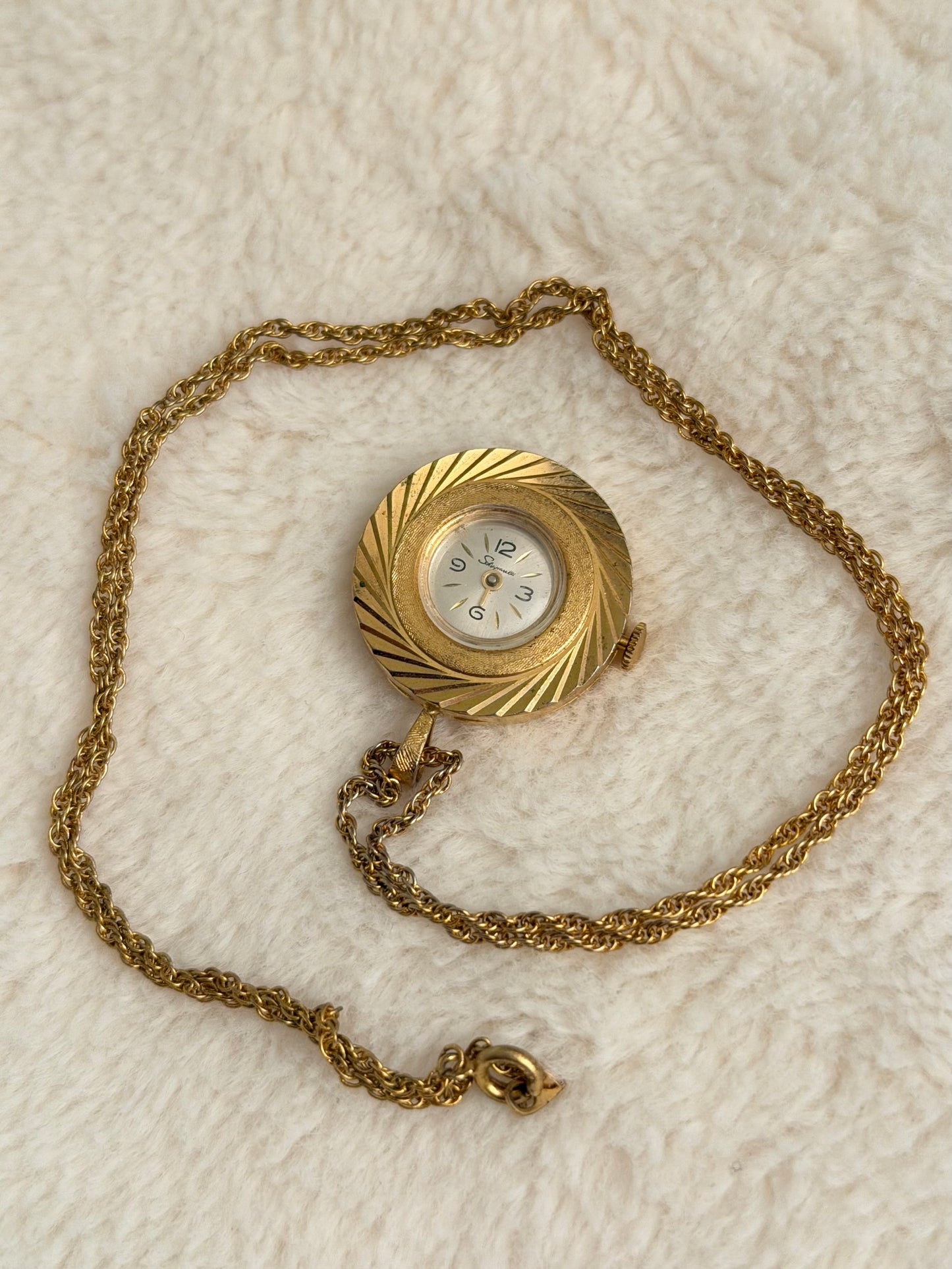 vintage Schiaparelli pendant watch