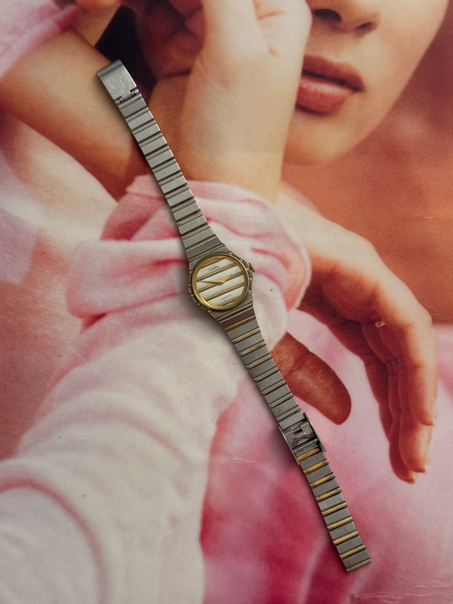 vintage pedre two tone watch