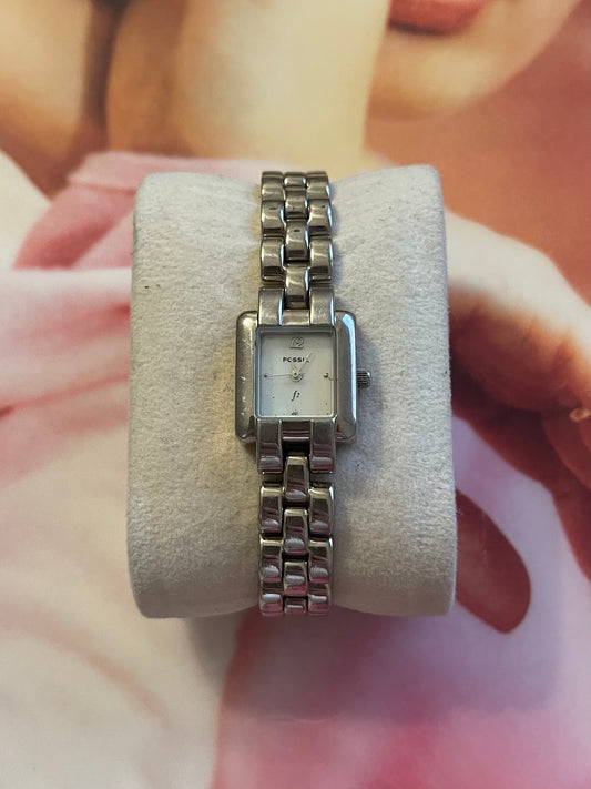 vintage fossil silver watch - RPM Vintage