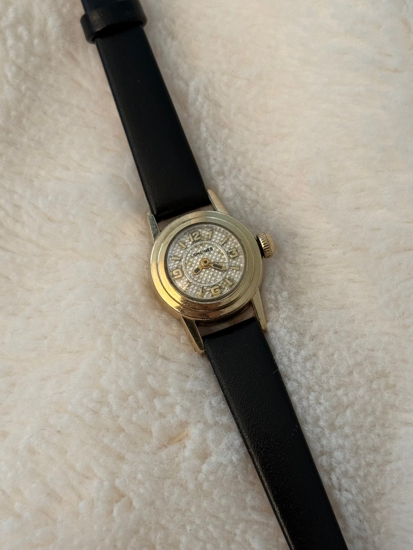 vintage longines leather watch