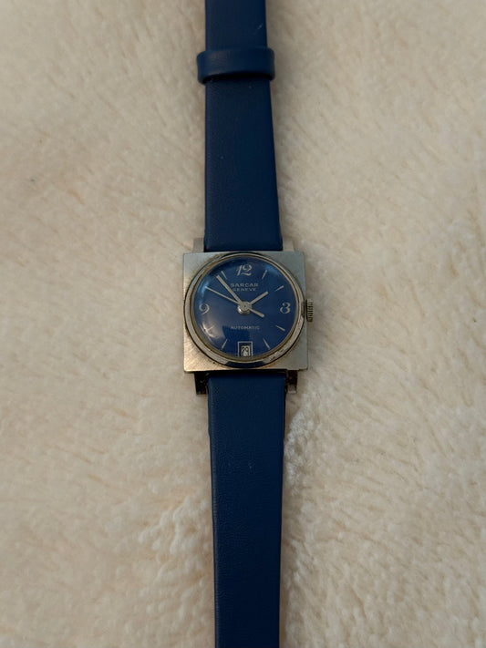 vintage sarcar geneve leather watch
