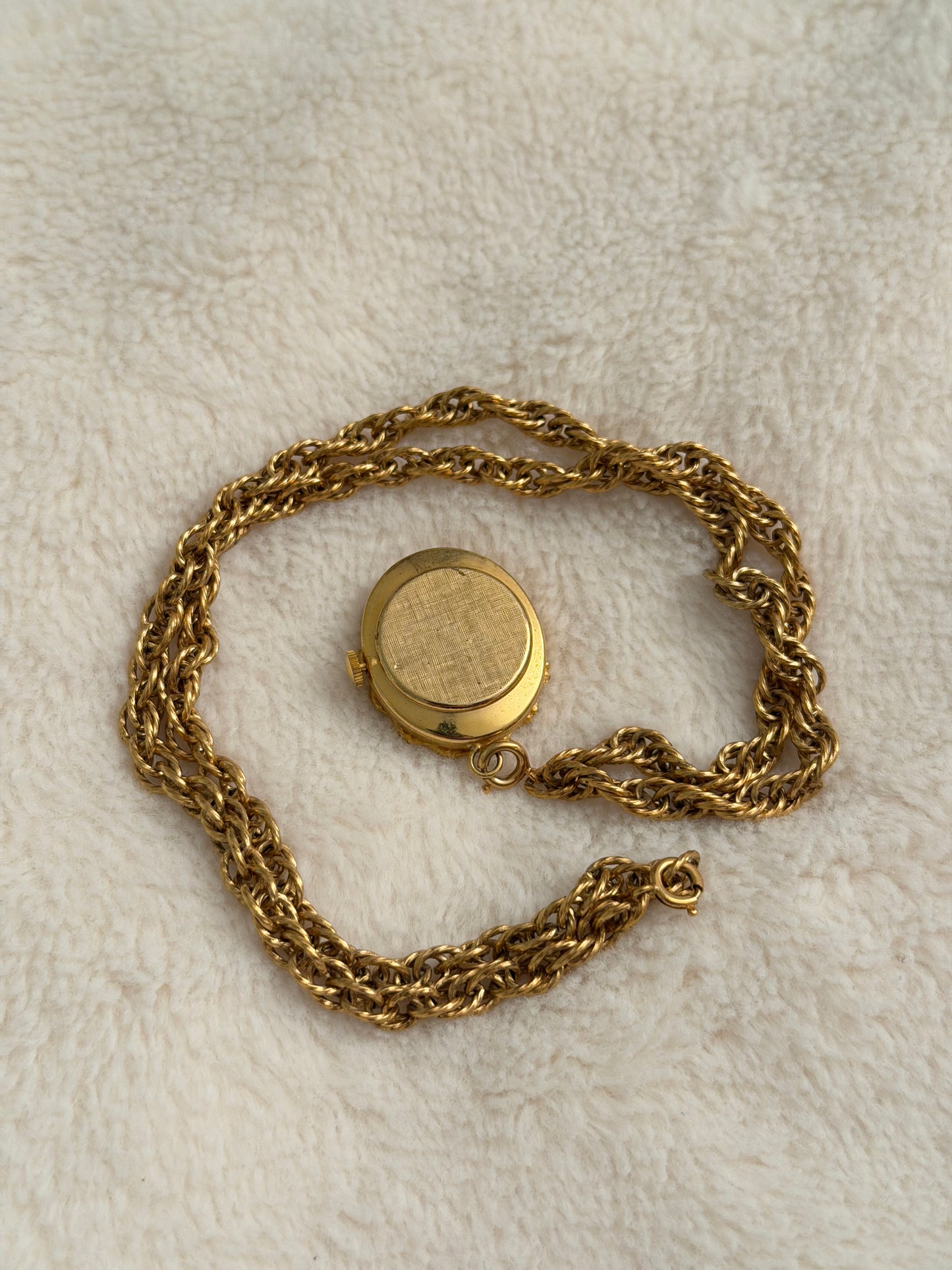 vintage Schiaparelli bamboo pendant watch