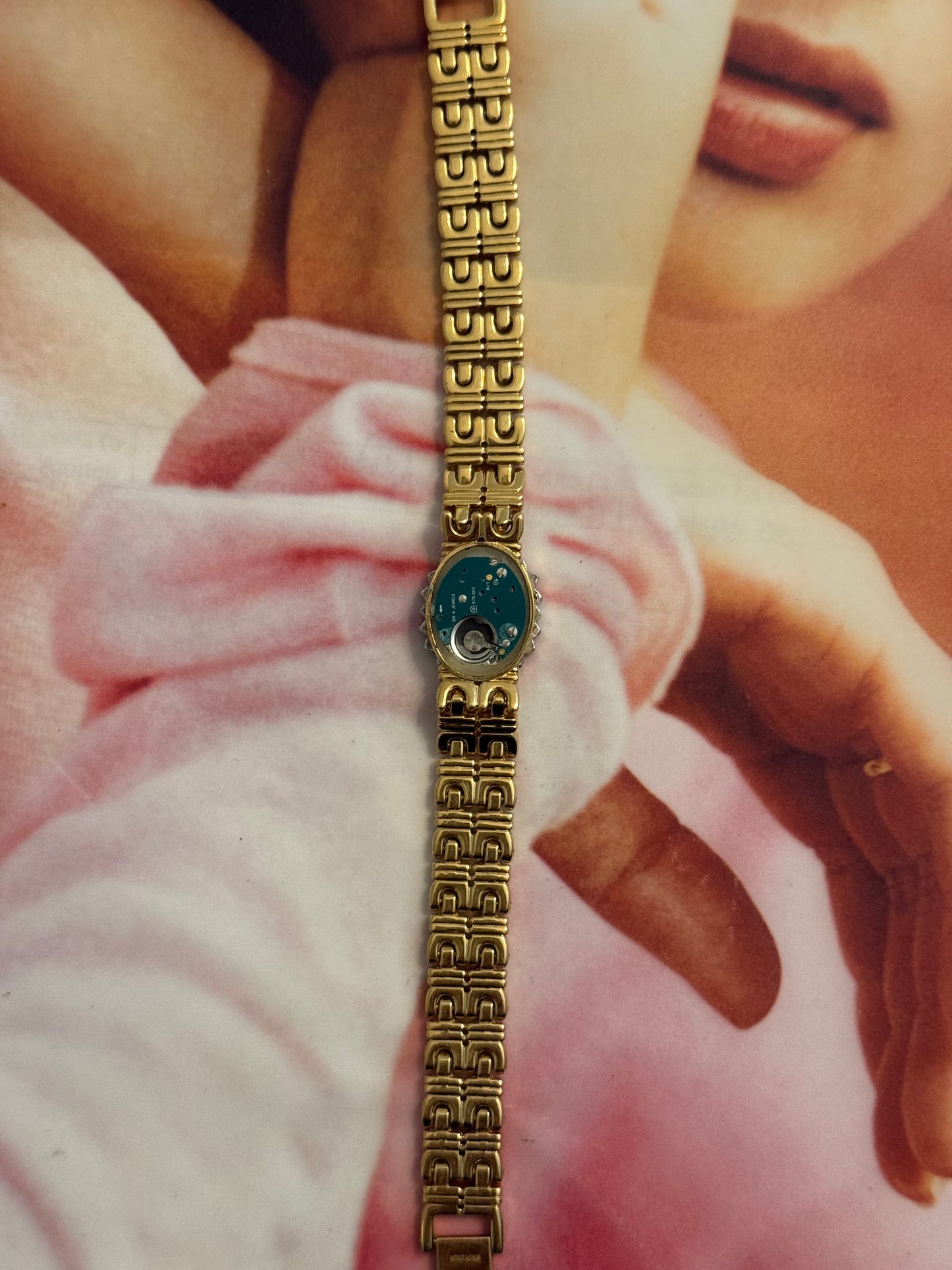 vintage da vinci gold gem watch