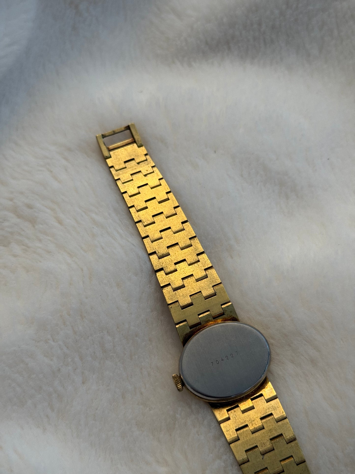 vintage Schiaparelli gold hobnail watch