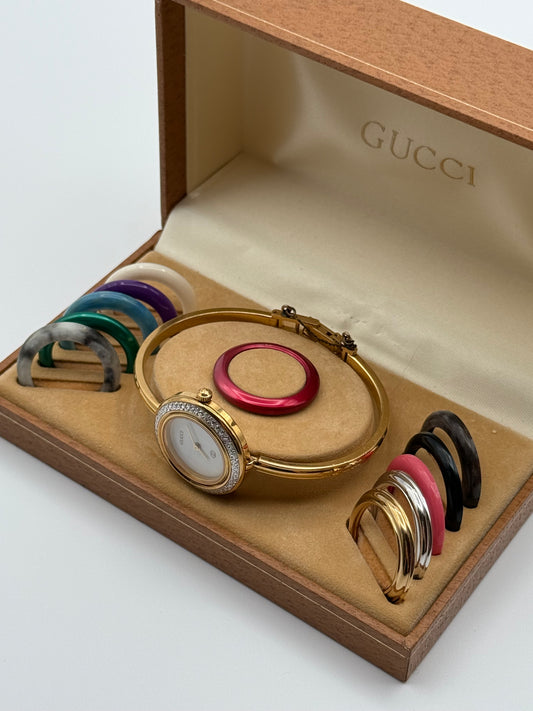 vintage gucci interchangable watch