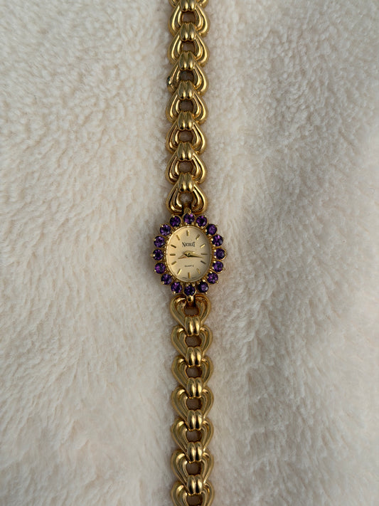 vintage nicolet amethyst watch