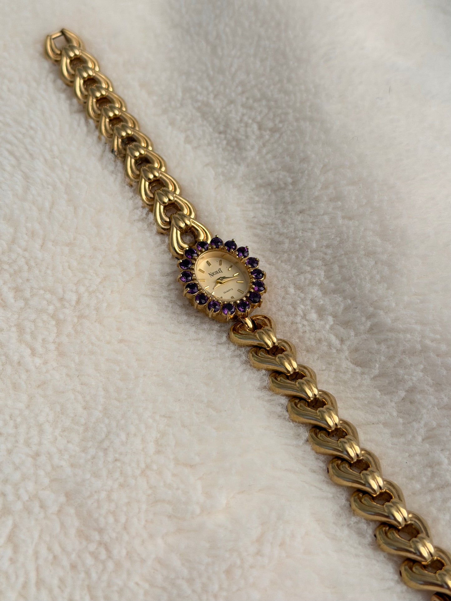 vintage nicolet amethyst watch